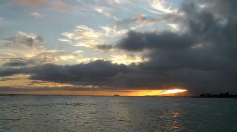 Sunset in Hawaii Stock-Footage 1121649