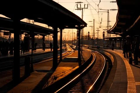 Sunset on Hbf 1 Stock Photos