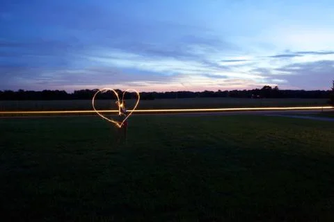 Sunset Heart Stock Photos