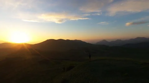 Sunset Helicopter shot Stock Footage 51299769