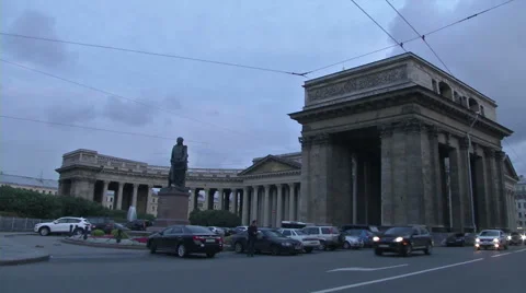 Sunset Hermitage Museum Stock Footage 46128313