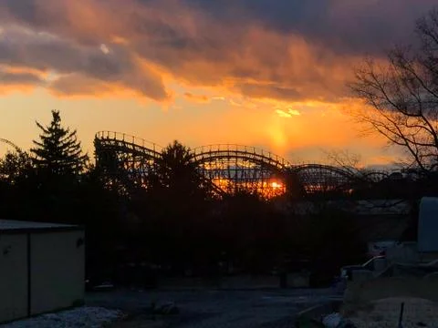 Sunset at Hershey Park Stock Photos