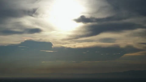 Sunset Hidden Behind the Clouds Stock Footage 311084279