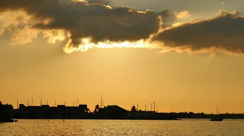 Sunset with hidden Sun Stock-Footage 44982849