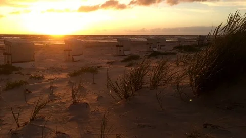 Sunset Hiddensee Germany Vídeos de archivo 77241260