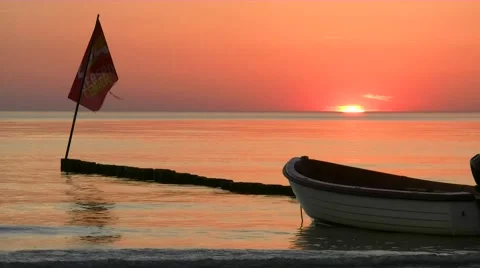 Sunset on Hiddensee Island - Baltic Sea, Northern Germany 動画素材 40892265