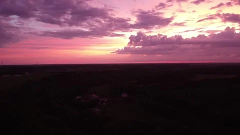 Sunset from high up above Stock Footage 250544962