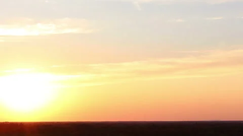 Sunset high above the ground Stock Footage 53262707