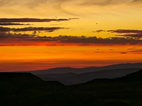 Sunset in the high Andes Stock Photos