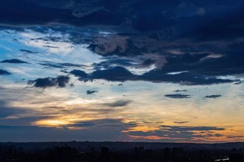 Sunset high angle view of the Jingmei area Foto stock