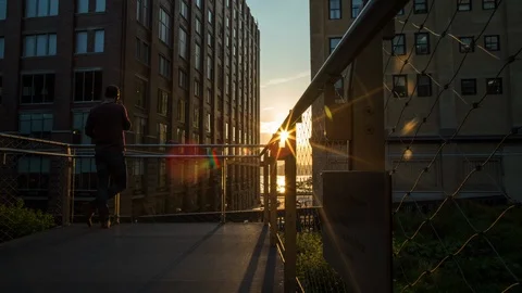 Sunset from High Line Park Video stock 88172327