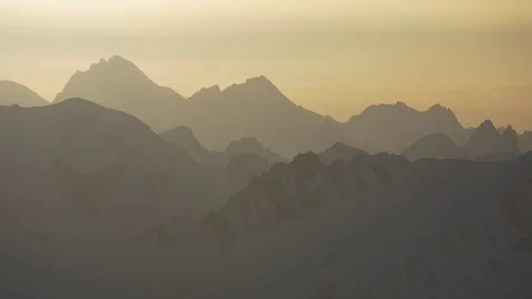 Sunset in high mountains Stock Footage 82604365
