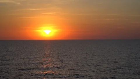 Sunset in the high seas Stock Footage 99663292