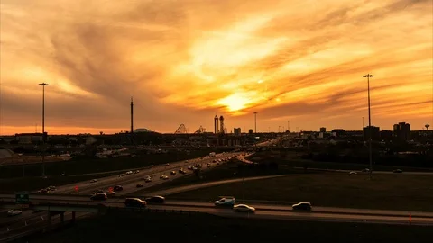 Sunset of a Highway Video stock 73901117
