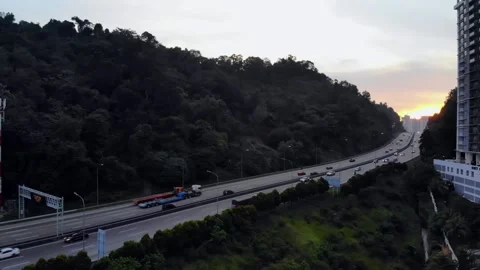 Sunset on Highway Video stock 142630096