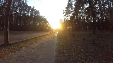 Sunset on the highway, timelapse Video stock 105680274