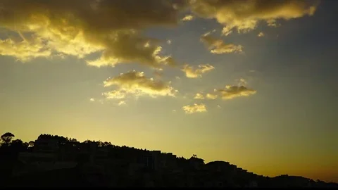 Sunset on the hill Video stock 69131178