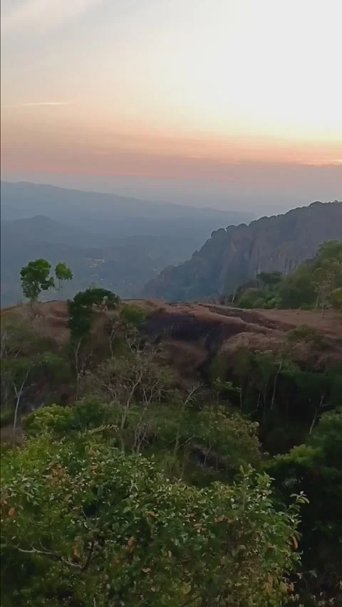 Sunset on the hill Stock Footage 284506115