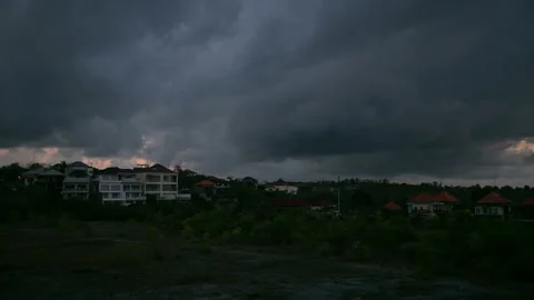 Sunset on the hill overlooking the ocean. Time lapse. 4K. Stock Footage 172432489