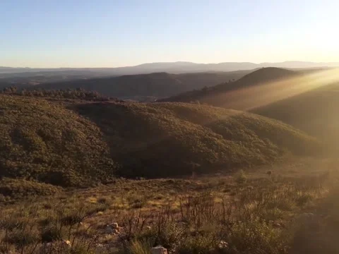 Sunset in the hills Stock Footage 167742084