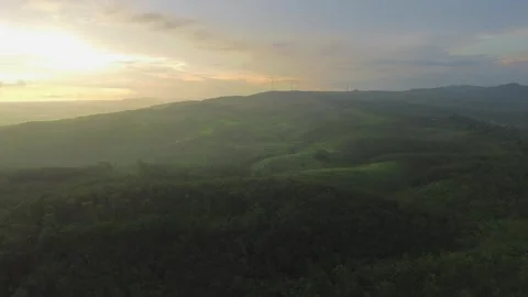 Sunset in hills Stock Footage 301758707