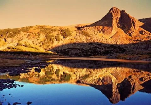 Sunset Hills Lake Reflection 2 Stock Photos