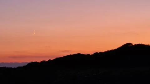 Sunset hilltop Stock Photos