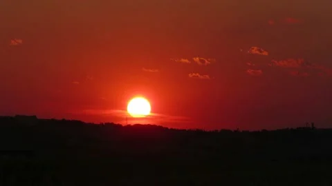 Sunset hilly Stock Footage 133695719