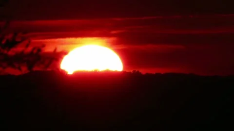 Sunset hilly Stock Footage 135402288