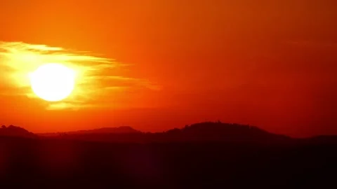 Sunset hilly Stock Footage 199617783