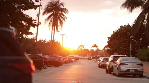 Sunset at Hollywood Beach. Stock Footage 235728132