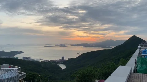 Sunset in Hong Kong Video stock 341622813