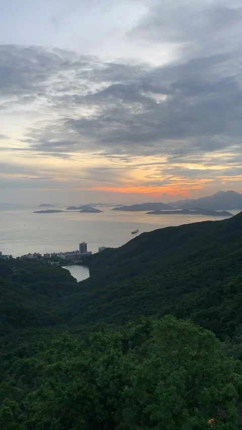 Sunset in Hong Kong Stock Footage 341622815