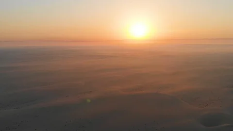 Sunset at the Horizon Drone Shot Stock Footage 130073179