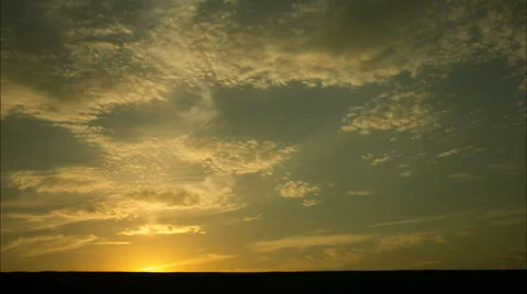 Sunset on the horizon Stock Footage 52091536