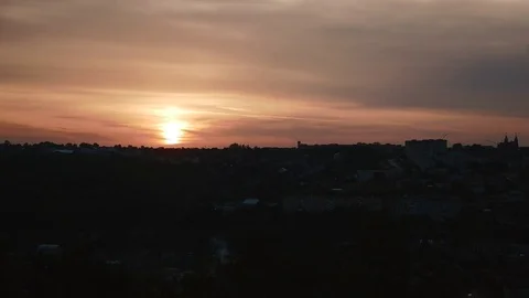 Sunset on the horizon Stock Footage 80481040