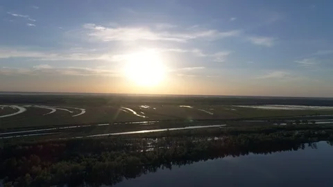 Sunset on the horizon Stock Footage 91620843