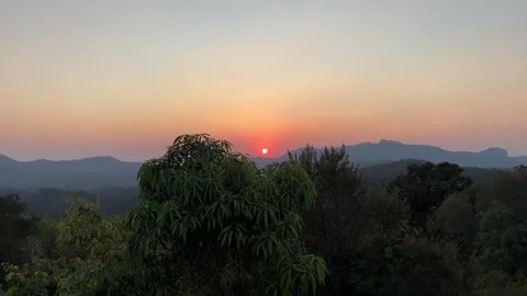 Sunset on horizon Video stock 332629554