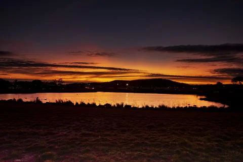 Sunset, horizon Stock Photos