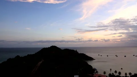 Sunset  in a horizon sky background Stock Footage 146005040