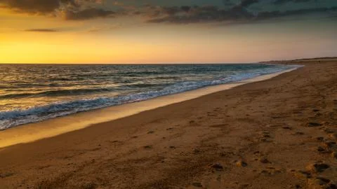 Sunset in hossegor Stock Photos
