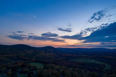 Sunset in the Hudson River Valley Foto stock