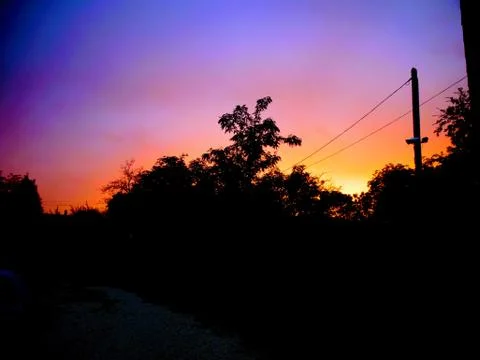 Sunset in Hungary Stock Photos