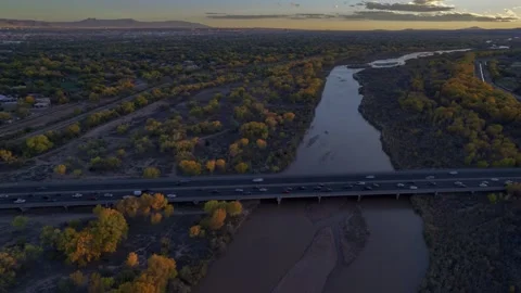 Sunset hyperlapse across river Stock Footage 219980700