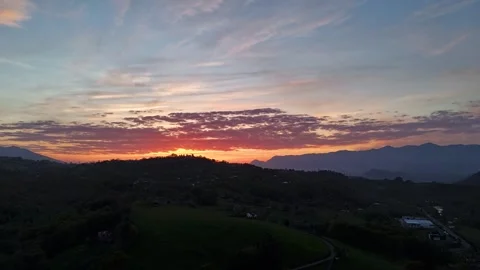Sunset Hyperlapse Asturias Spain Mountain Landscape Aerial 動画素材 337904010