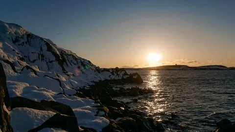 Sunset Hyperlapse at the Snaefellsnes Peninsula in Iceland in 4k Stock Footage 90427584