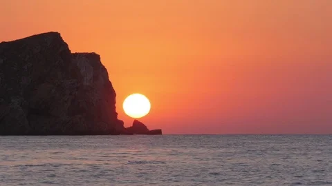 Sunset Ibiza, Cala Comte Video stock 75429533