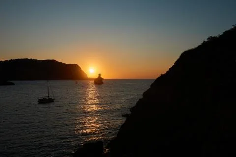 Sunset in Ibiza Stock Photos