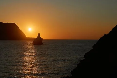 Sunset in Ibiza Stock Photos