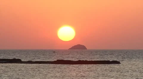 Sunset at Ibiza time-lapse Video stock 24310886